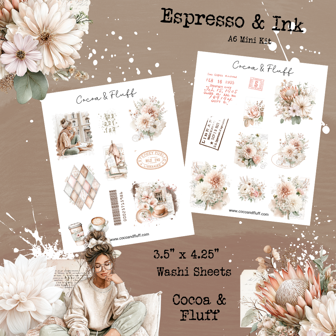 Leather Journal Traveler's Notebook Empowered Female + Espresso & Ink Mini Kit