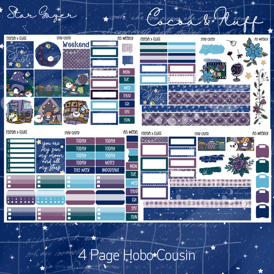 Star Gazer Hobonichi Cousin Weekly Sticker Kit