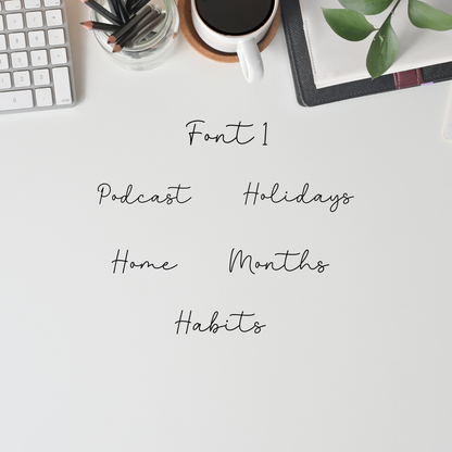 Fancy Planner Scripts Single Font