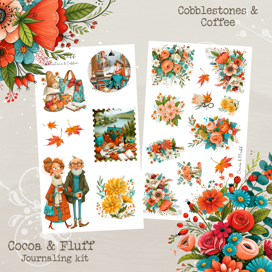 Cobblestones & Coffee| 12 Page Journaling Kit
