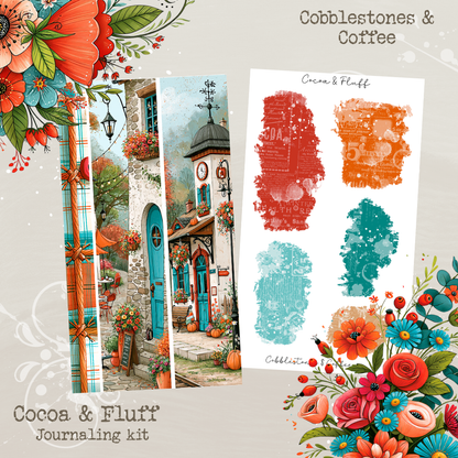 Cobblestones & Coffee| 12 Page Journaling Kit