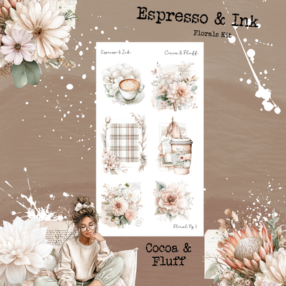 Florals Mini Journaling Kit - Espresso & Ink