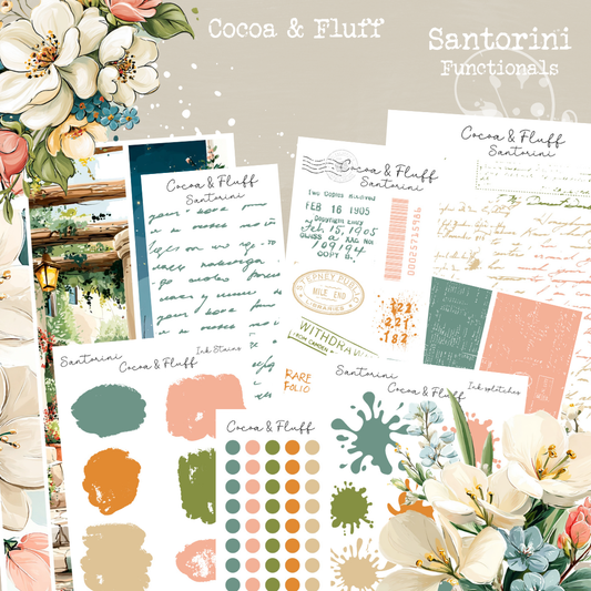 Functional Planner Stickers – Santorini