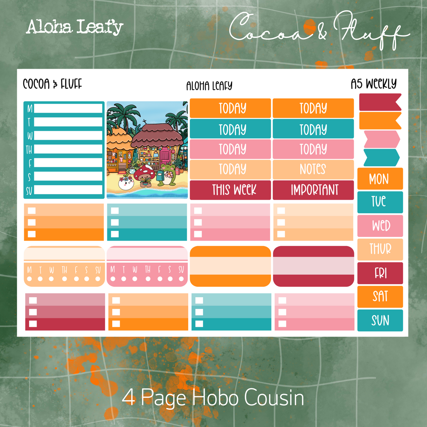 Aloha Leafy A5 Weekly Kit