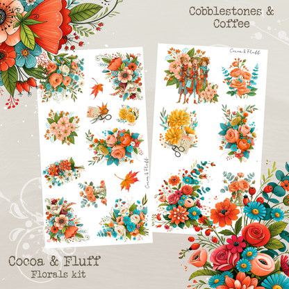 Florals Mini Journaling Kit - Cobblestones & Coffee