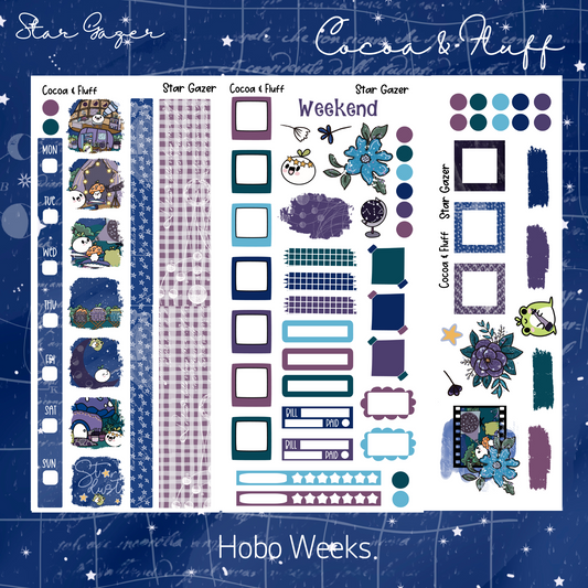 Star Gazer Hobonichi Weeks Weekly Sticker Kit