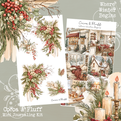 Where Winter Begins| 8 Page Mini Journaling Kit
