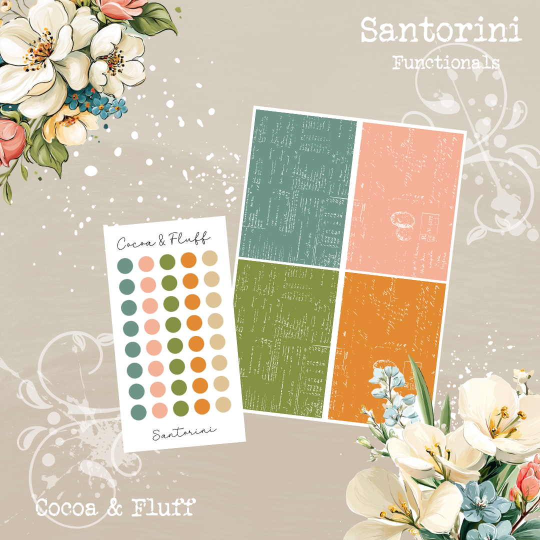 Functional Planner Stickers – Santorini