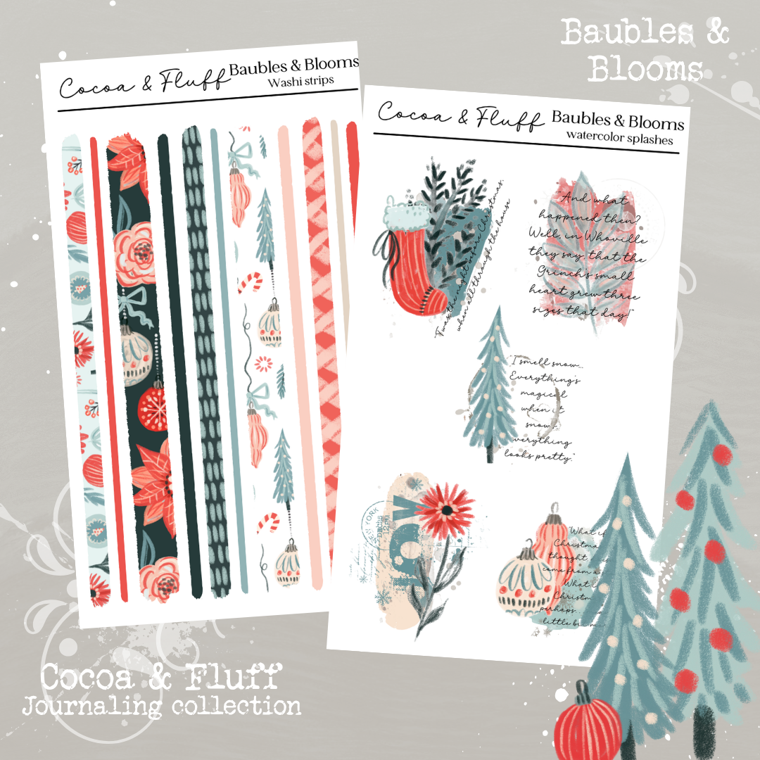 Baubles & Blooms| 9 Page Journaling Kit