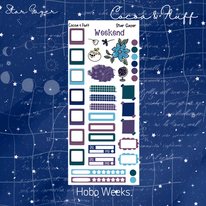 Star Gazer Hobonichi Weeks Weekly Sticker Kit