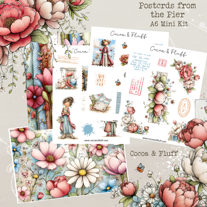 Postcards from the Pier A6/personal size Journaling kit