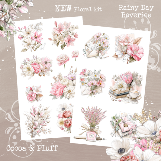 Florals Mini Journaling Kit - Rainy Day Reveries