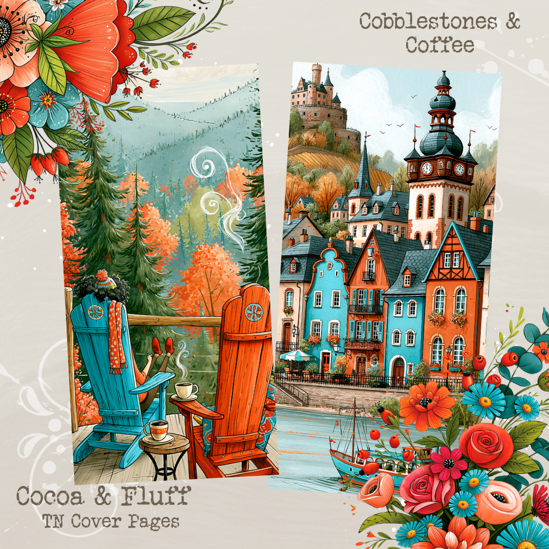 TN Cover Sheets - NEW ITEM - Cobblestones & Coffee