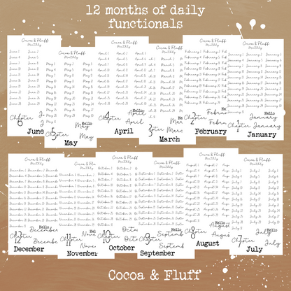 12 Months of Daily's Planner Sticker Bundle