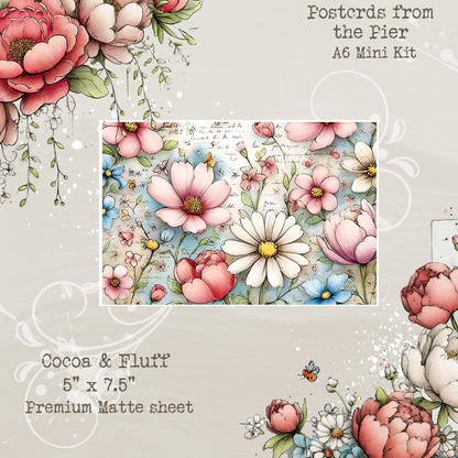 Postcards from the Pier A6/personal size Journaling kit