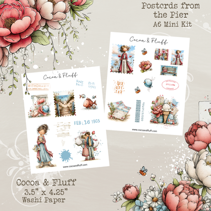 Postcards from the Pier A6/personal size Journaling kit