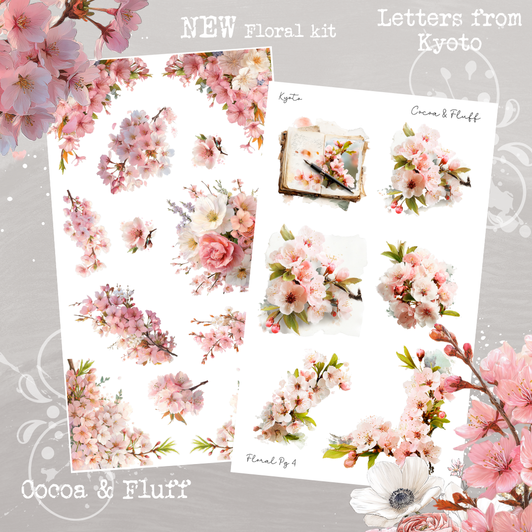 Florals Mini Journaling Kit - Letters from Kyoto