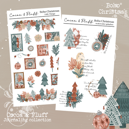 Boho Christmas| 9 Page Journaling Kit