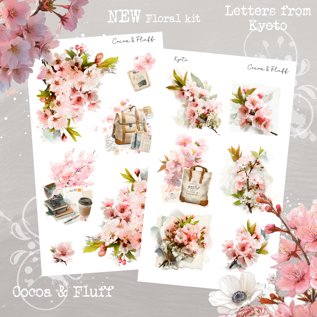 Florals Mini Journaling Kit - Letters from Kyoto