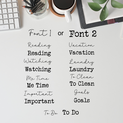 Fancy Fonts Planner Script Stickers
