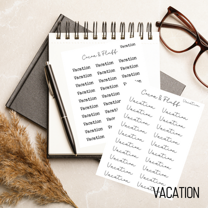 Fancy Fonts Planner Script Stickers