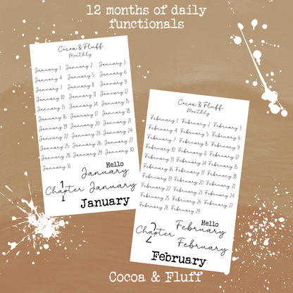 12 Months of Daily's Planner Sticker Bundle