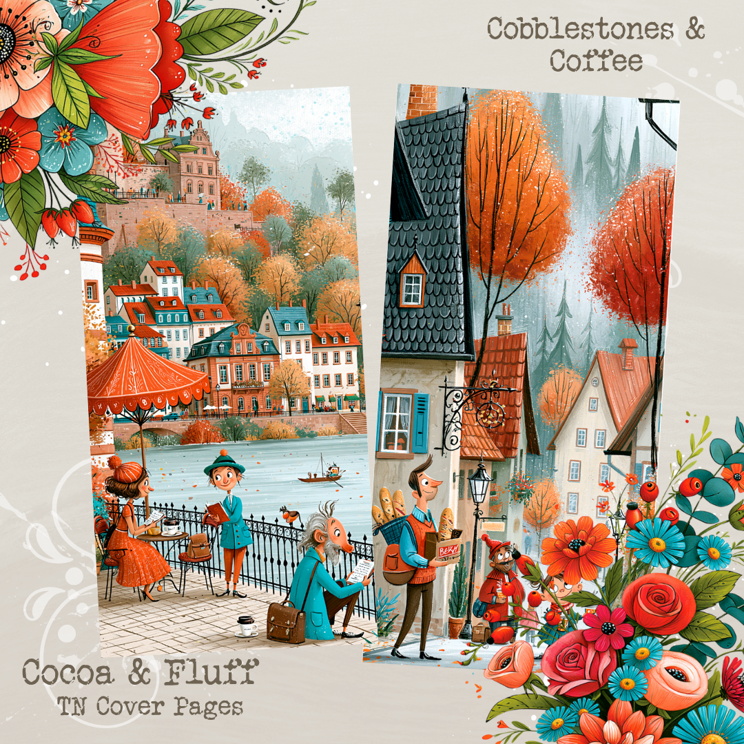 TN Cover Sheets - NEW ITEM - Cobblestones & Coffee