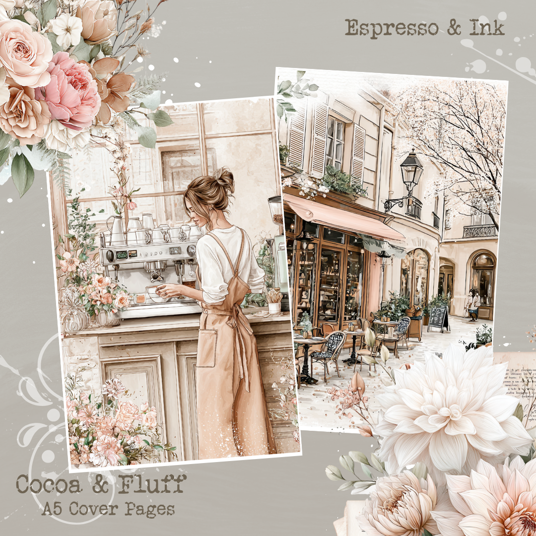 A5 Cover Sheets - NEW ITEM - Espresso & Ink