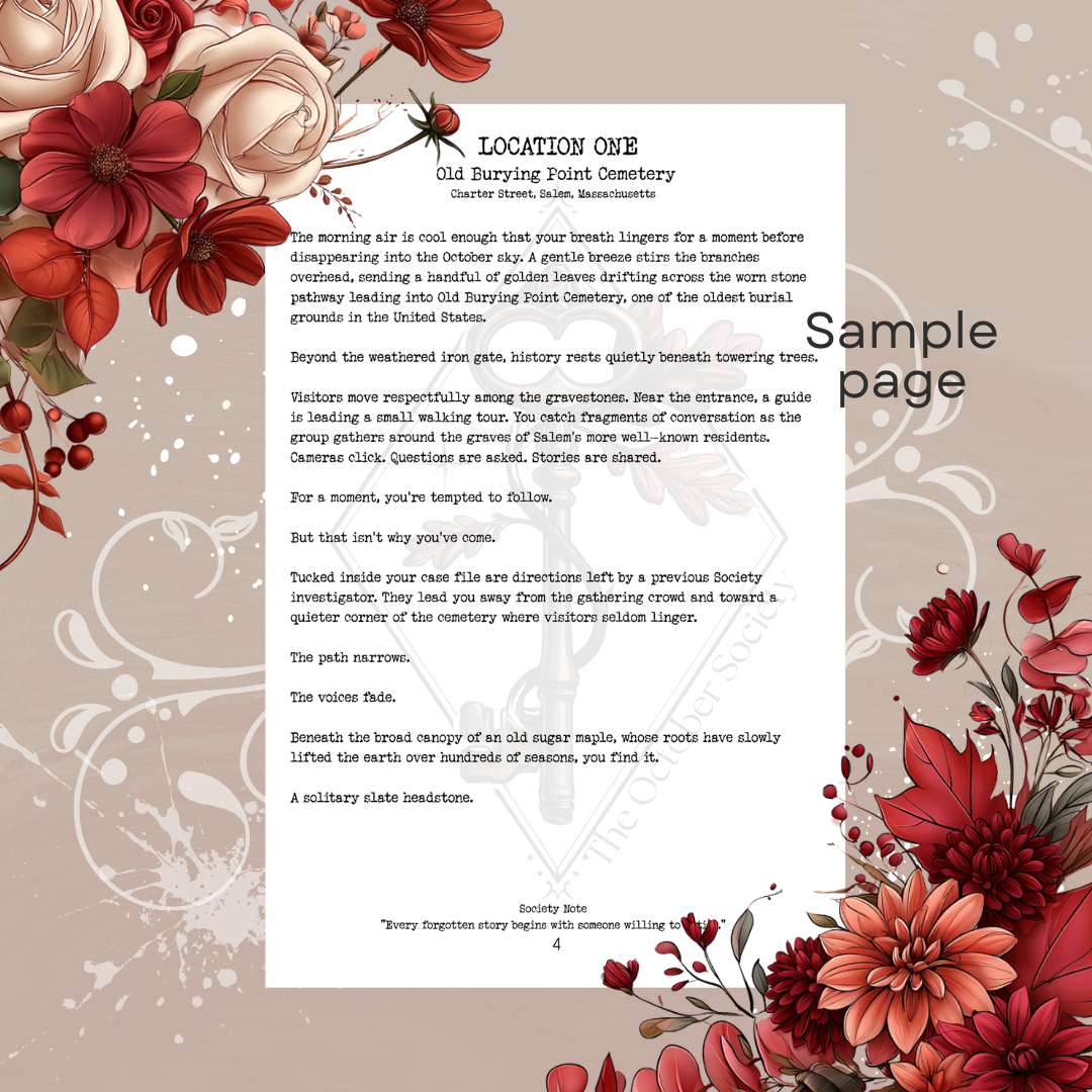 The October Society Creative Writing Adventure