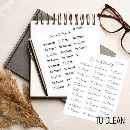 Fancy Fonts Planner Script Stickers
