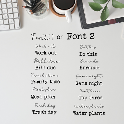 Fancy Fonts Planner Script Stickers
