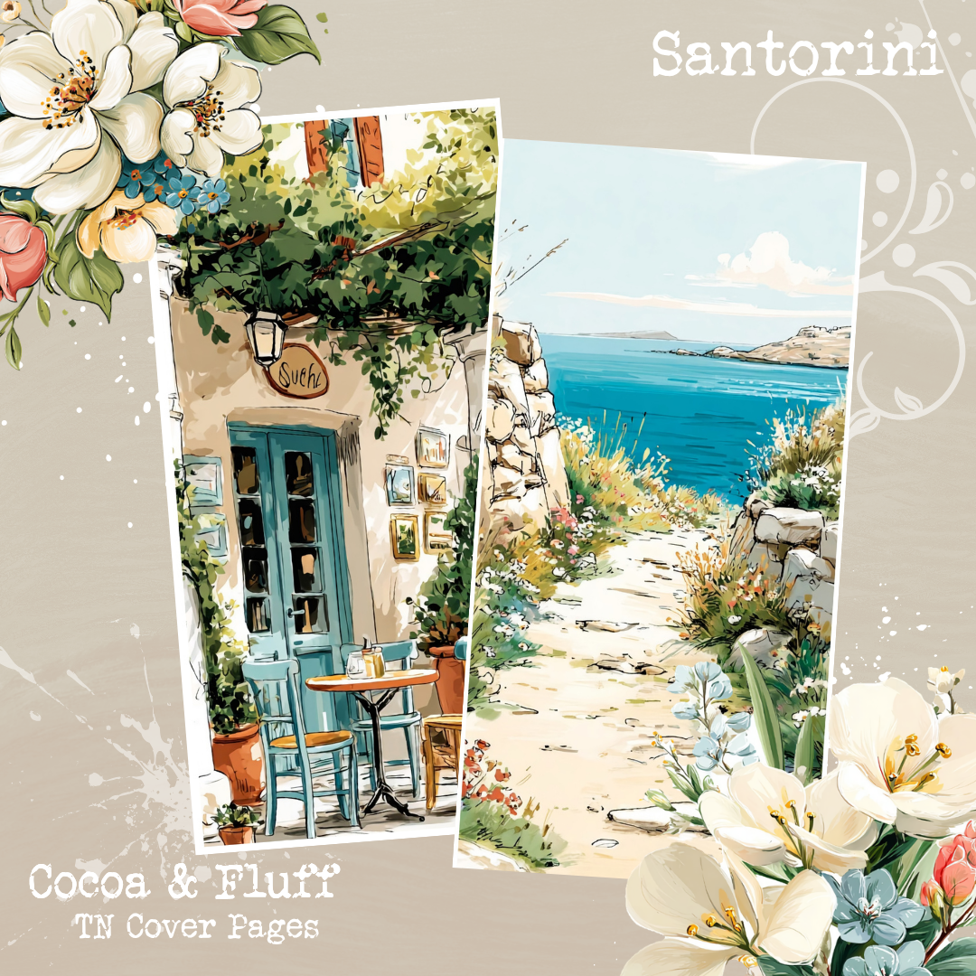 TN Cover Sheets - NEW ITEM - Santorini