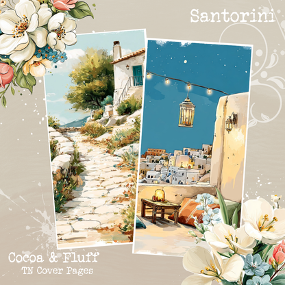 TN Cover Sheets - NEW ITEM - Santorini