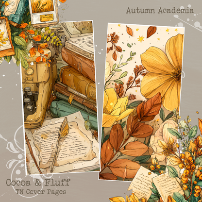 TN Cover Sheets - NEW ITEM - Autumn Academia