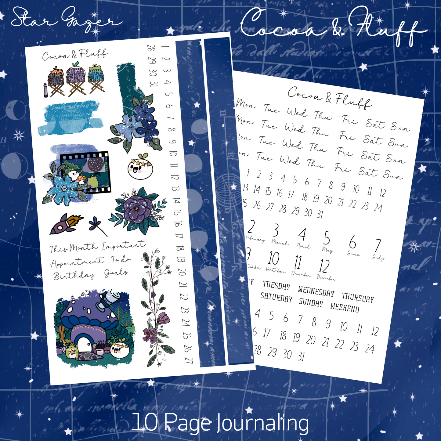 Star Gazer 10 Page Journaling Kit