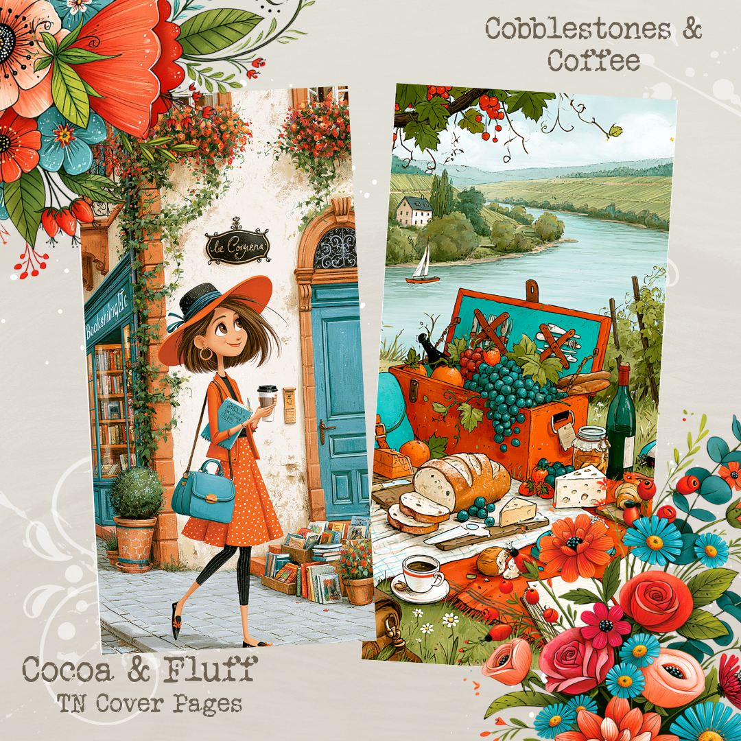 TN Cover Sheets - NEW ITEM - Cobblestones & Coffee