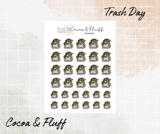 Grocery Shopping Leafy Planner Icons