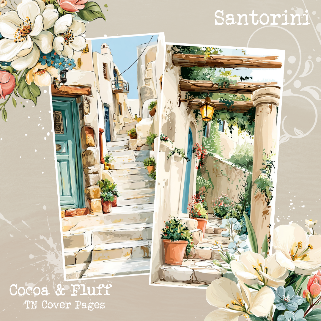 TN Cover Sheets - NEW ITEM - Santorini