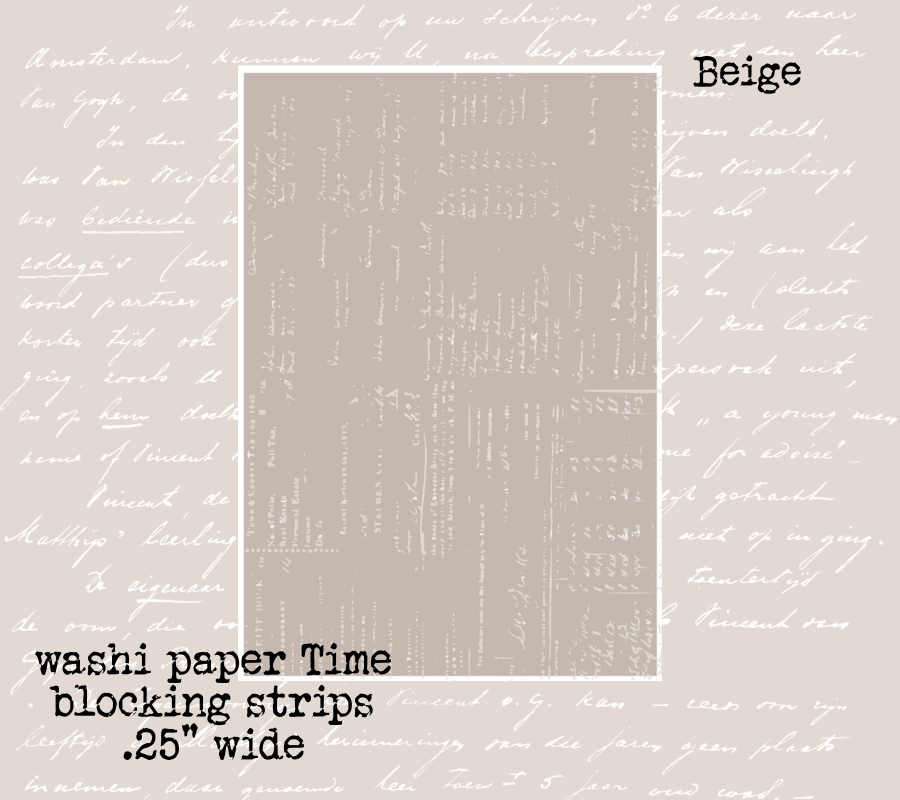Time Blocking Strips for Journals and Planners | 4-Pack Neutral Color way | Smoke, Moss, Rose & Beige | Matching Bullet Points Available