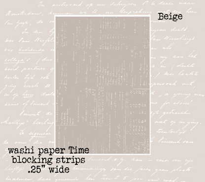 Time Blocking Strips for Journals and Planners | 4-Pack Neutral Color way | Smoke, Moss, Rose & Beige | Matching Bullet Points Available