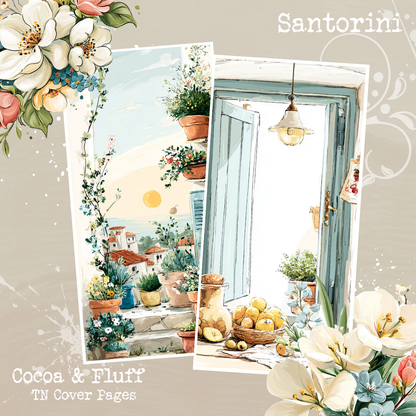 TN Cover Sheets - NEW ITEM - Santorini