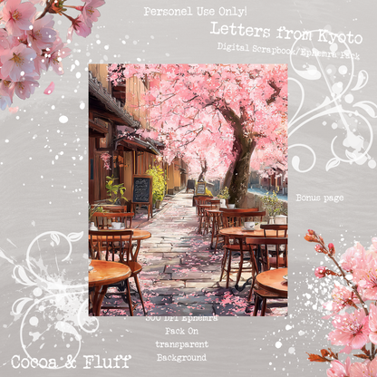 Kyoto – Digital Scrapbook + Ephemera Pack | Printable Journal & Collage Kit