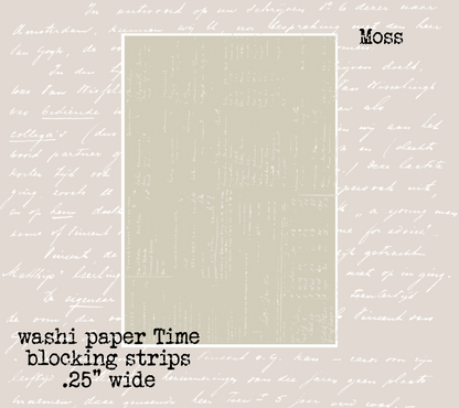 Time Blocking Strips for Journals and Planners | 4-Pack Neutral Color way | Smoke, Moss, Rose & Beige | Matching Bullet Points Available