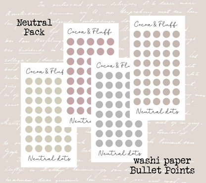 Bullet Point Stickers for Journals & Planners