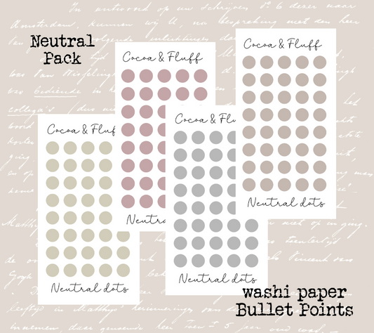 Bullet Point Stickers for Journals & Planners