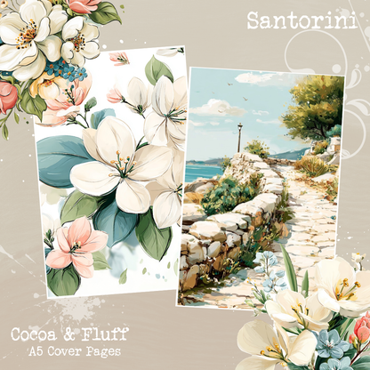 A5 Cover Sheets - NEW ITEM - Santorini