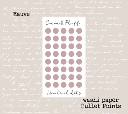 Bullet Point Stickers for Journals & Planners