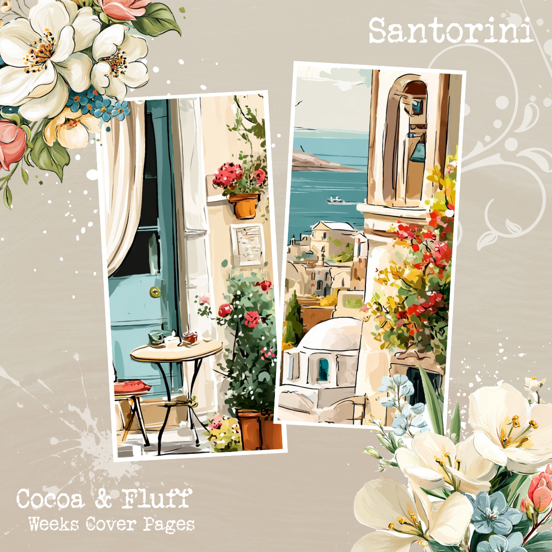 Weeks Cover Sheets - NEW ITEM - Santorini