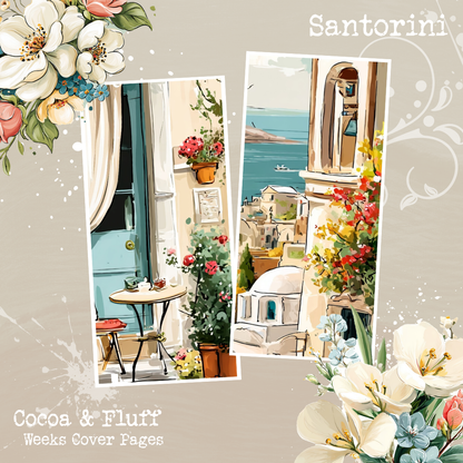 Weeks Cover Sheets - NEW ITEM - Santorini