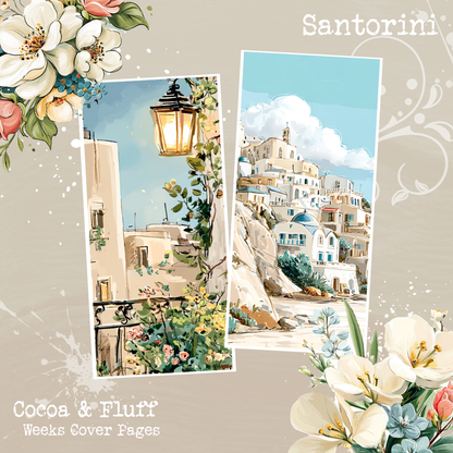 Weeks Cover Sheets - NEW ITEM - Santorini